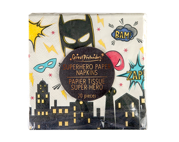 Napkins-Superhero Square (20 pcs) de GP Outlet 