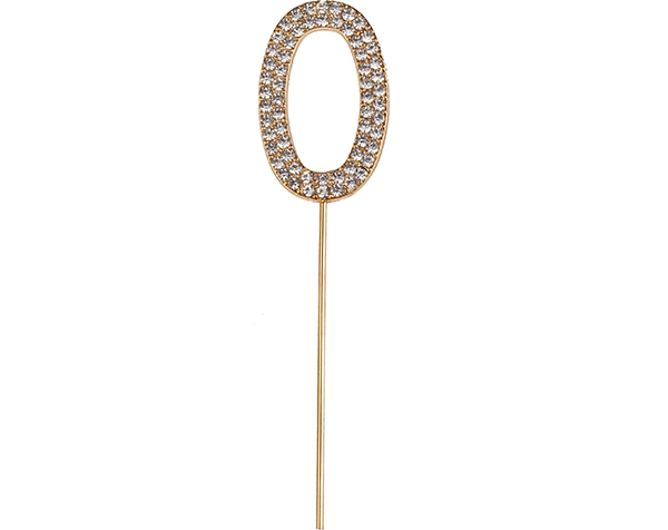 Rhinestone Number 0 (1pc) de GP Outlet 