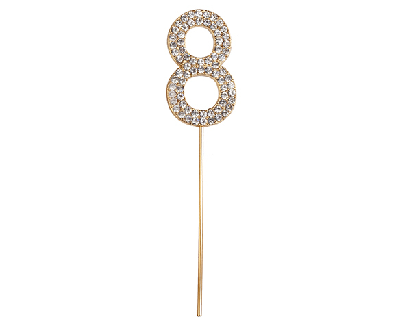 Rhinestone Number 8 (1pc) de GP Party Day