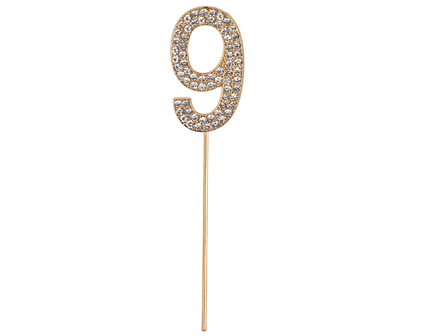 Rhinestone Number 9 (1pc) de GP Outlet 