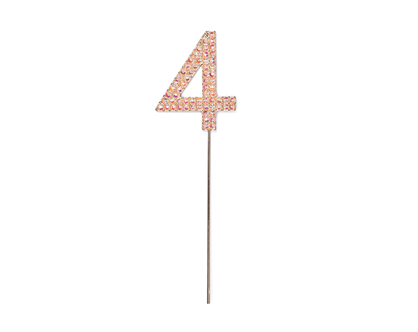 Rhinestone Number 4 Pink de GP Outlet 