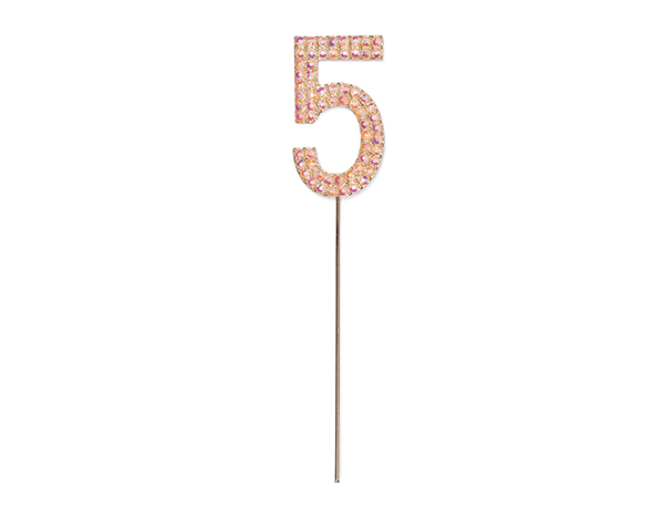 Rhinestone Number 5 Pink de GP Outlet 