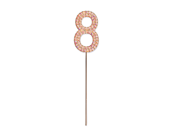 Rhinestone Number 8 Pink de GP Outlet 