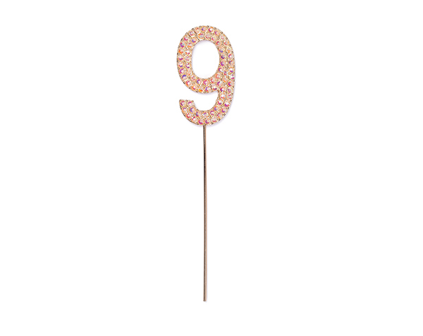 Rhinestone Number 9 Pink de GP Outlet 