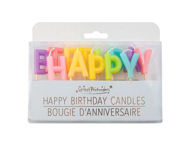 Candles Happy Birthday Rainbow (13 pcs) de Great Pretenders
