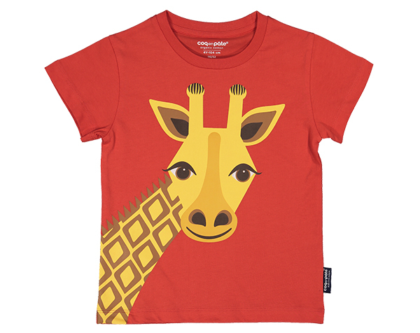 Giraffe Red T-Shirt 4 de Coqenpâte Primavera Verano 2023