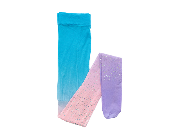 Rhinestone Tights Ombre Light Pink/Blue, Size 3-8 de GP Outlet 