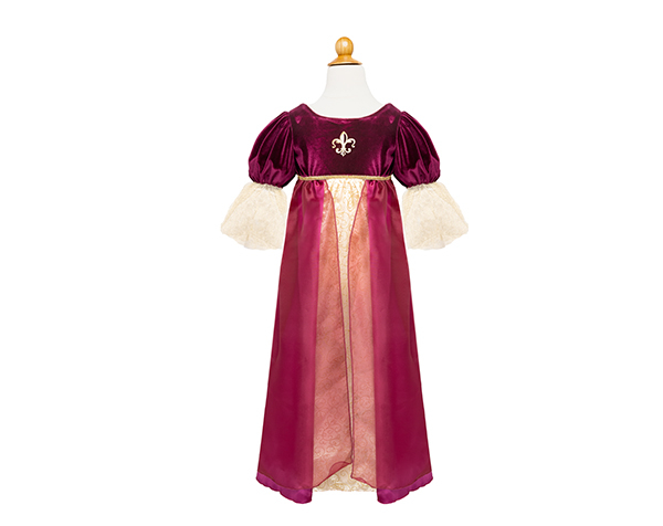 Burgundy Tudor Dress, Size 5-6 de GP Disfraces