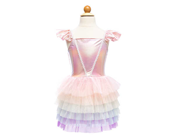 Rainbow Ruffle Tutu Dress, Pink/Multi, Size 5-6 de GP Disfraces