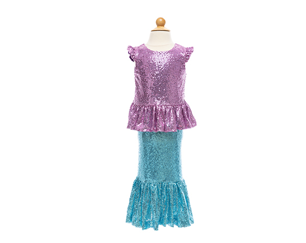 Sequins Sparkle Mermaid Top and Skirt, Size 3-4 de GP Disfraces