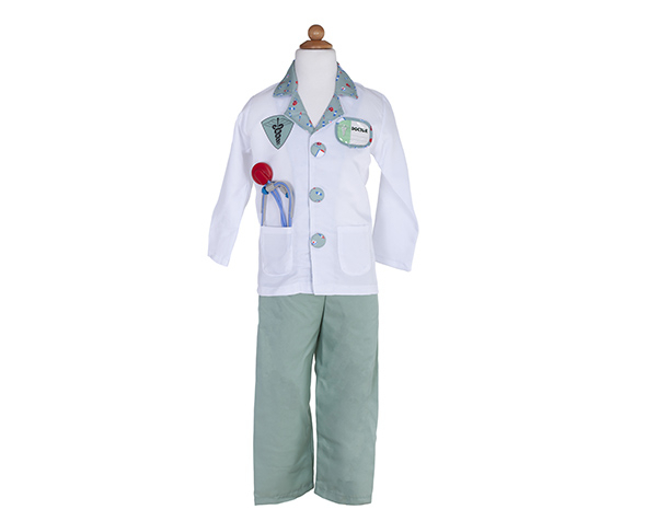 Doctor w/Acc (Grmt Bag), Green, Size 3-4 de GP Disfraces Oficios