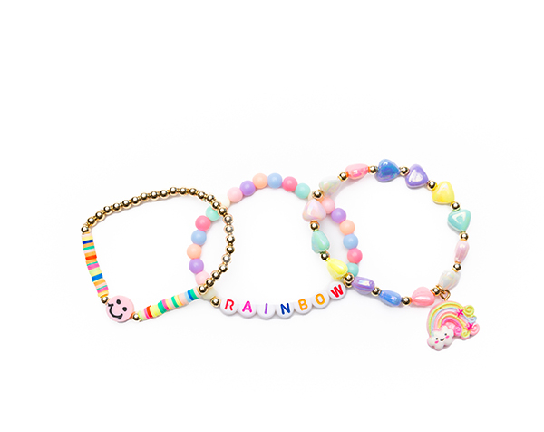 Rainbow Smiles Bracelet, 3pc de GP Classic Jowelry