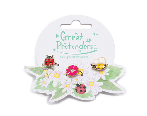 Ladybug Garden Ring Set, 3pc de GP Anillos y Bolis