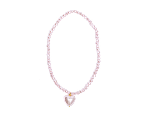 Pink Pearl Heart Necklace de GP Classic Jowelry