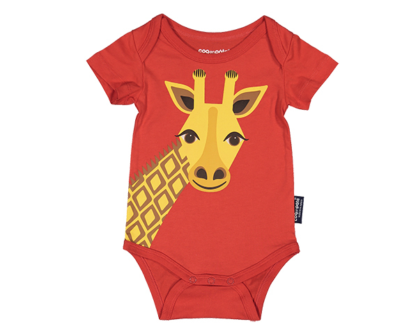 Giraffe Red Body Short Sleeves 3/6m de Coqenpâte Primavera Verano 2023