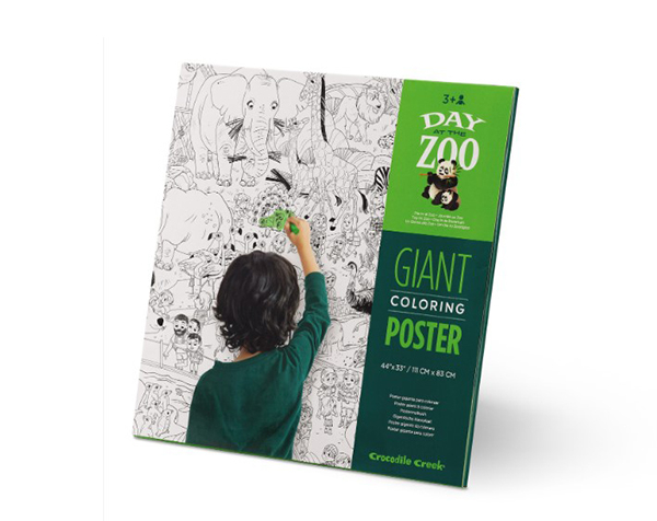 Giant Coloring Poster Envelop Zoo de Crocodile Creek