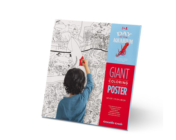 Giant Coloring Poster Envelop Aquarium de Crocodile Creek