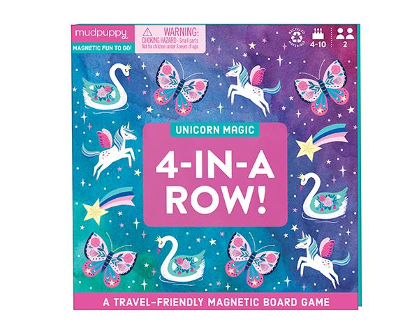 Magnetic Board Game Unicorn Magic 4-in-a-Row de Mudpuppy