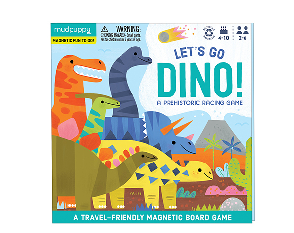 Magnetic Board Game Let's Go Dinos! de Mudpuppy