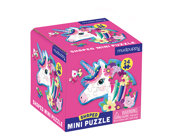 Shaped Mini Puzzle Unicorn 24 pc de Mudpuppy