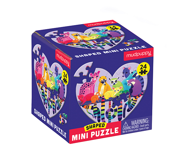 Shaped Mini Puzzle Love in the Wild 24 pc de Mudpuppy