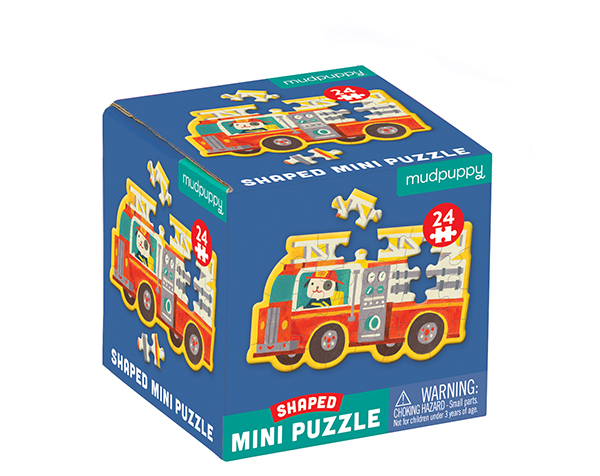 Shaped Mini Puzzle Firetruck 24 pc de Mudpuppy