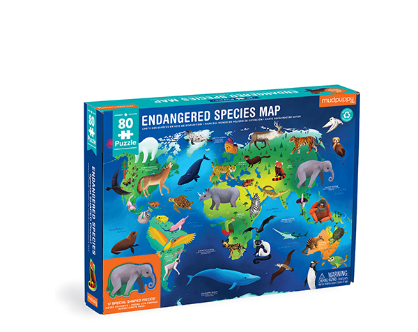 80 PC Geography Puzzle Endangered Species de Mudpuppy