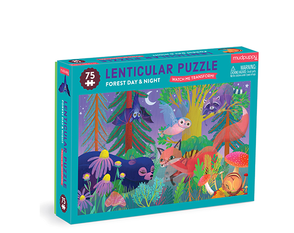 75 Piece Lenticular Forest Day & Night de Mudpuppy