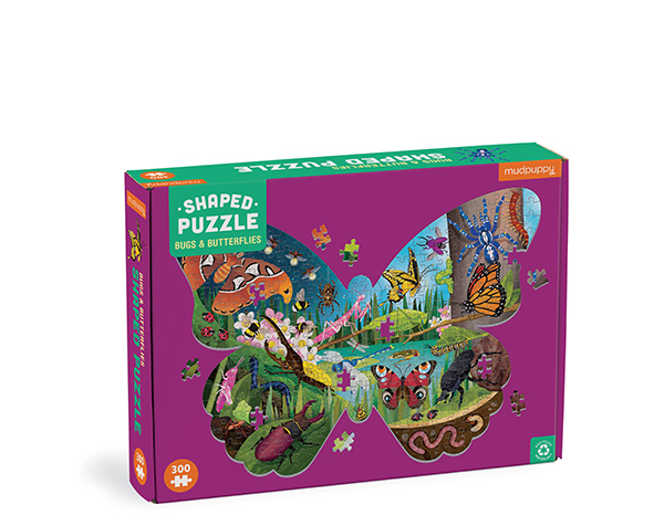 Puzzle Shaped Bugs & Butterflies 300 pcs de Mudpuppy