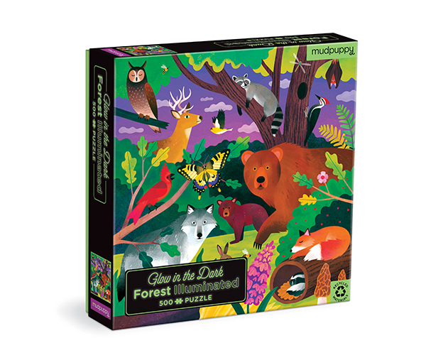 Glow in Dark Puzzle Forest Illuminated  500 pcs de Mudpuppy