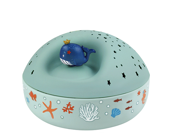 Veilleuse - Projecteur d'Etoiles Musical Ocean 12 Cm - piles incluses  de Trousselier