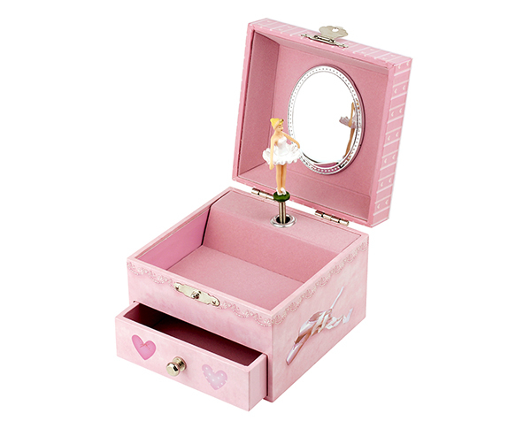 Coffret Musique Cube Danseuse en Tutu - Rose - Figurine Ballerine de Trousselier