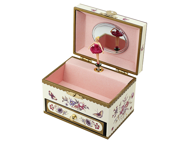 Coffret Musical Fleurs - Jaune - Figurine Ballerine de Trousselier