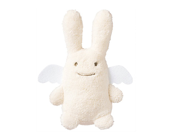 Ange Lapin Doudou avec Hochet - Ivoire 20Cm de Trousselier