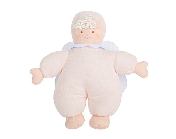 Ange Doudou Musical 24Cm - Coton Bio Rose Poudré de Trousselier