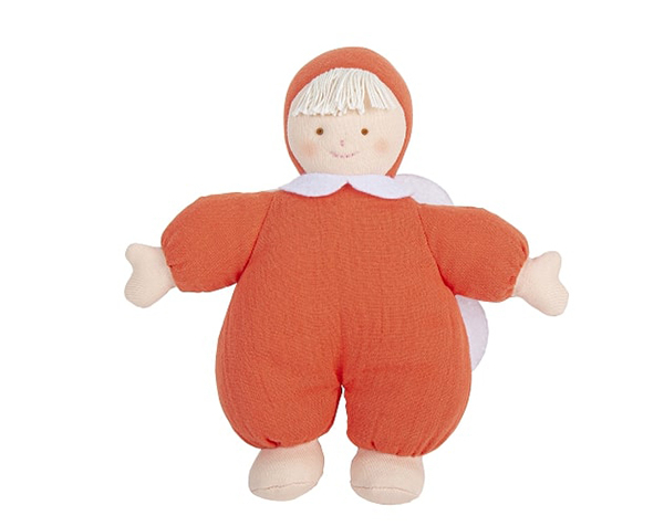 Ange Doudou Musical 24Cm - Coton Bio Corail de Trousselier