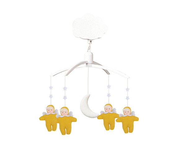Mobile Musical Anges - Coton Bio Curry de Trousselier