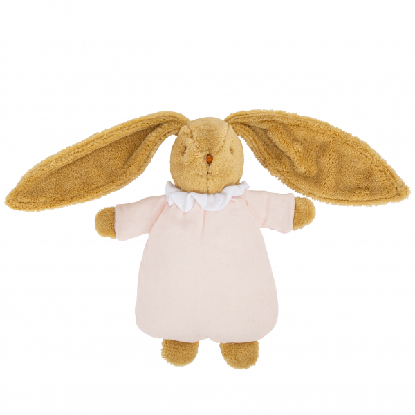 Lapin Nid d'Ange Doudou Musical - Coton Bio Rose Poudré 25Cm de Trousselier