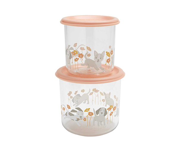 Puppies & Poppies Good Lunch snack containers L (set of 2)  de Sugarbooger