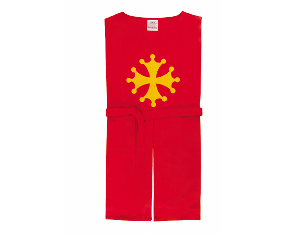 Tunic Occitan Cross, red/yellow de Spielzeugmanufaktur