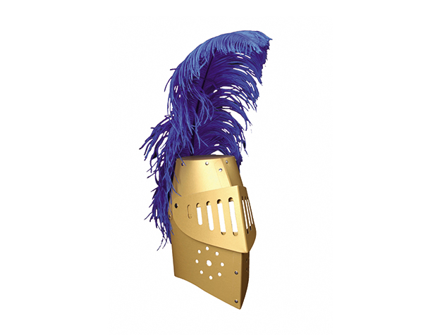 Knight helmet gold, ostrich feather (set of 5) de Spielzeugmanufaktur