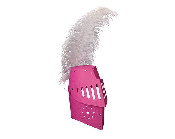 Pink knight helmet, ostrich feather de Spielzeugmanufaktur