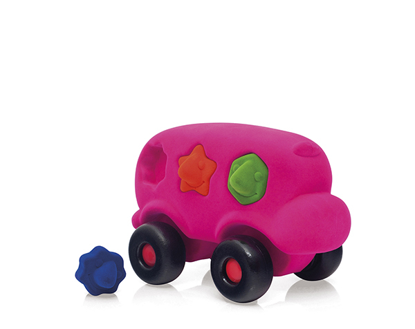 Large Action Educative Shape Sorter Bus Pink de Rubbabu