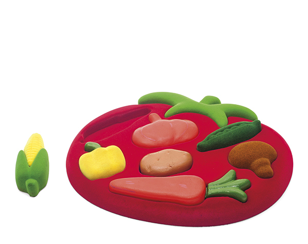 Play & Learn 3D Shape Sorter Puzzle Vegetables de Rubbabu