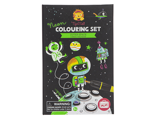 Colouring Set Neon Outer Space de Tigertribe Manualidades