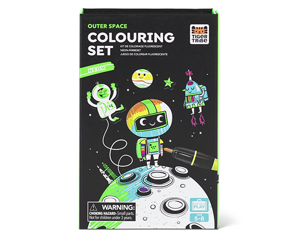 Colouring Set Neon Outer Space de Tigertribe Manualidades