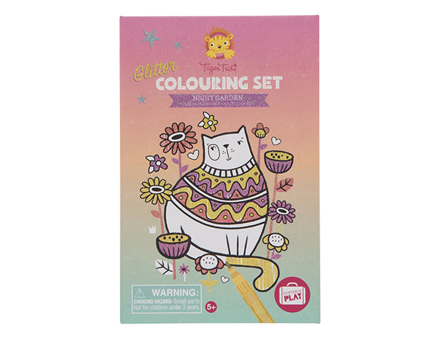 Glitter Colouring Set Night Garden de Tigertribe Manualidades