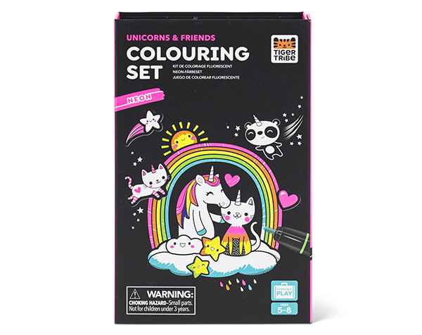 Colouring Set Neon Unicorns and Friends de Tigertribe Manualidades