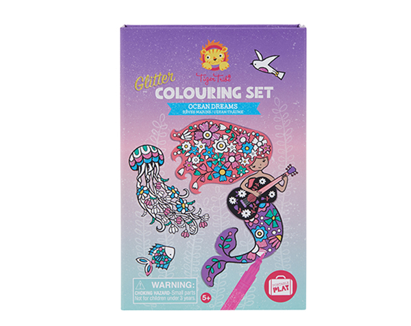 Glitter Colouring Set Ocean Dreams de Tigertribe Manualidades