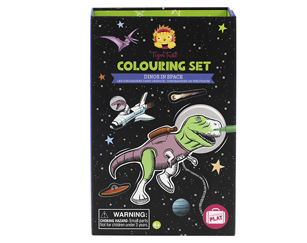 Colouring Set Dinos in Space de Tigertribe Manualidades